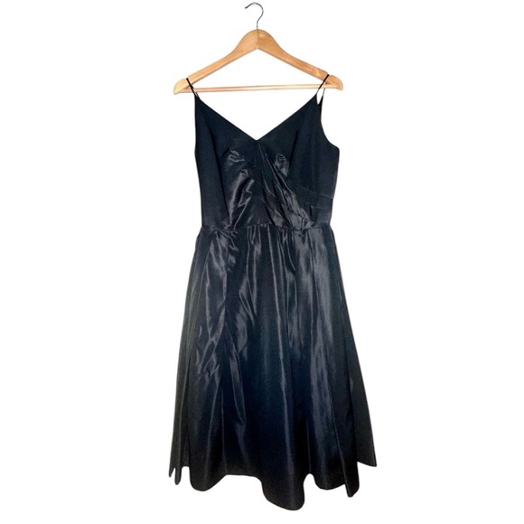 ISAAC MIZRAHI Silk Black Party Dress Semi-Formal Tulle Lined Pleats Women’s 4 - Picture 2 of 16